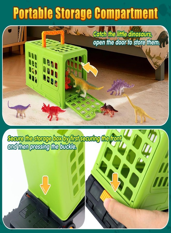 Oiuros 50PCS Dinosaur Truck Toy, Tyrannosaurus Capture Vehicle with 50 Dinosaur Figures, Educational Jurassic Playset for Boys & Girls - Perfect Birthday - Image 4